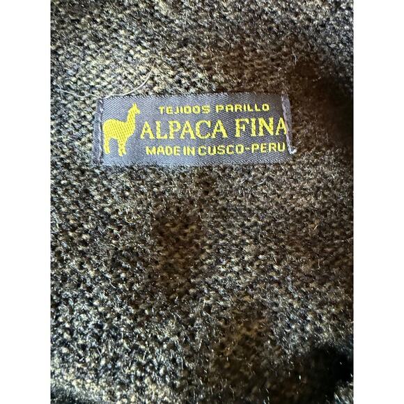 Tejidos Parillo Peru Alpaca Hoodie Sweater Brown Womens S/M - Picture 7 of 7